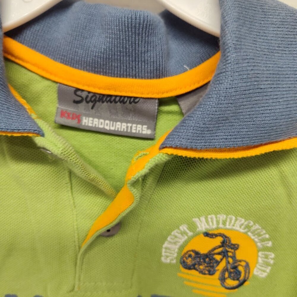 Signature Kids Headquarters 2 Piece Denim Shorts and Collared Tee 3T Boys NWT - Picture 6 of 7